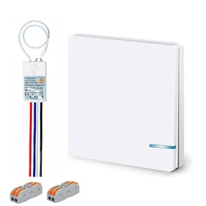 Wireless Light Switch Kit Ceiling Lamp LED Bulb Remote Key Control Wall Switches - Picture 1 of 12