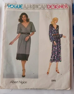 Vogue American Designer Pattern 2243 Albert Nipon Size 12. Misses dress. Uncut - Picture 1 of 3