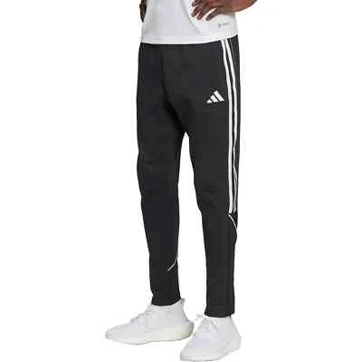 Adidas 2XLT Tall Men's Fleece Sweat Pants Black/White Zip Pockets Tiro 24 NWT - Image 1 of 4