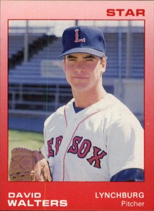 1988 Lynchburg Red Sox Star #24 David Walters Lumberton North Carolina NC Card