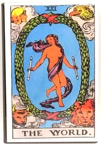2x3 Kühlschrank/Spind Magnet Tarot Major Arcana The World - Bild 1 von 2