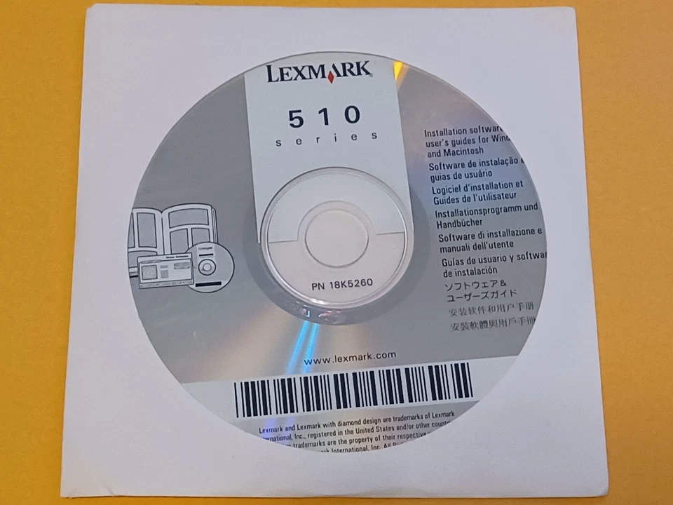 Lexmark 510 Series Printer Driver Software Disc (PC & MAC, 2004) - Image 1 of 1