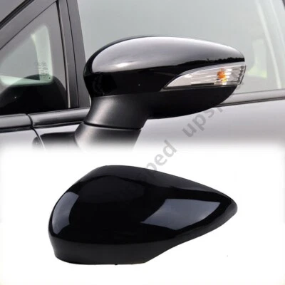 Cubierta de tapa de espejo retrovisor lado conductor izquierdo negro para Ford Fiesta 2009-2017 Foto 1 de 4