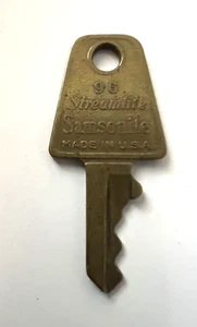 Vintage Samsonite Key #96 Brass Luggage Suitcase Streamlite Case Original USA - Picture 1 of 2