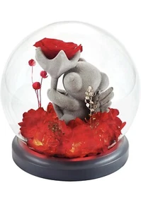Preserved Rose Flower Gifts , Angel Bear All Occasions Gift - Picture 1 of 6
