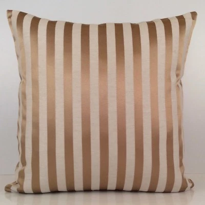 Funda de almohada dorada tostada y beige, funda de almohada decorativa - mezcla satinada  Foto 1 de 4