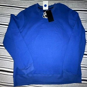 Nicopanda Sweatshirt L blau geprägtes Logo Pullover Unisex Streetwear Stay Cute - Bild 1 von 7