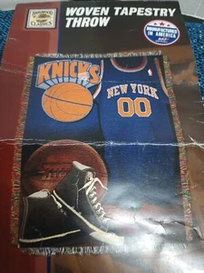  New York Knicks Woven Tapestry Throw, 48" x 60" Northwest Hardwood Classics  - Picture 1 of 4