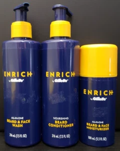 Enrich By Gillette All In One Beard & Face Wash/Moisturizer & Conditioner Set - Picture 1 of 7