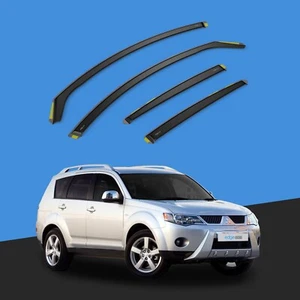 Mitsubishi Outlander MK2 2006-2013-Up 5 Door SUV Wind Deflectors 4pc Tinted - Picture 1 of 10