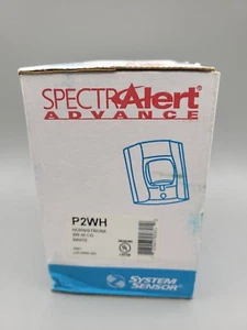 New System Sensor SpectrAlert Advance P2WH Horn Strobe 2W HI CD WHITE - Picture 1 of 3