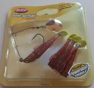 Berkley Powerbait Johnson Beetle Spin Mullet Spinnerbait 4" Rootbeer 1/4 oz - Picture 1 of 4