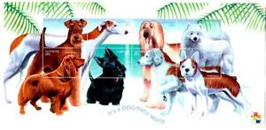 GUYANA POSTAGE STAMPS DOGS 8 x $80 GYD (2001) ITS A DOGMATIC WORLD