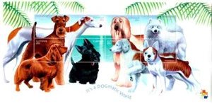 GUYANA POSTAGE STAMPS DOGS 8 x $80 GYD (2001) ITS A DOGMATIC WORLD - Picture 1 of 1