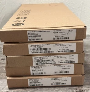 5x Lenovo Calliope Wired USB PC Computer Keyboard Black EKB-536A Lot New In Box - Picture 1 of 10