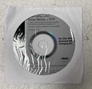 HP Application and Driver Recovery DVD Win 10 825063-B23 NEW - Picture 1 of 2