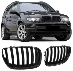 2 CALANDRE M PERFORMANCE NOIR BRILLANT BMW X5 E53 LCI RESTYLEE DE 01/2004 A 2006 - Imagen 1 de 4