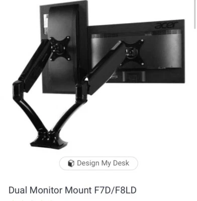 Flexispot F7D Dual-arm 10"-27" Monitor Mount NEW - Image 1 of 4