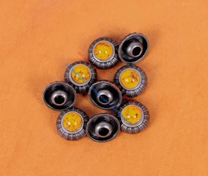 20X Yellow Turquoise Flower Fast Stud Rivets for LeatherCraft  Purse Belt Jeans - Picture 1 of 10