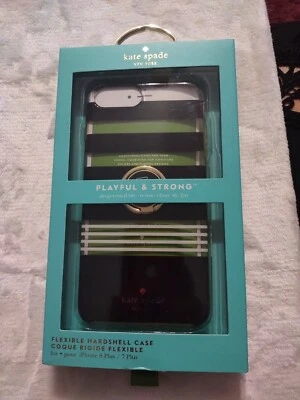 Kate Spade New York Hardshell Case for Apple iPhone 8 Plus/7 Plus - Black/Stripe - Image 1 of 3