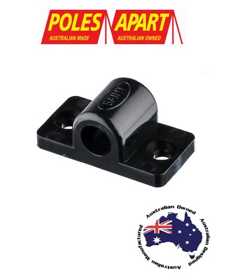 4 x Ute Bar Bracket Suits 10mm Bar - Black Nylon UV Stabilised Poles Apart S304