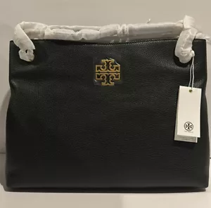 ๐ผ๐ฆ Tory Burch ๐ผ๐ฆ Borsa tote Britten triplo scomparto in pelle nera ๐ผ GB18 - Foto 1 di 7