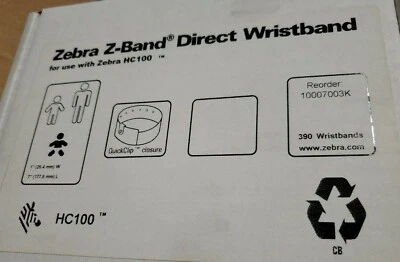Kit de pulsera directa Zebra HC100 Z-Band con QuickClips - Infantil - 1170 etiquetas Foto 1 de 4