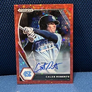 2021 Panini Prizm Draft Picks Caleb Roberts #PDP-138 RED DISCO AUTOGRAPH - Picture 1 of 3