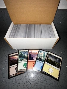 MAGIC The Gathering MTG Basic Land lot of 500 (100 of each color) Bulk Commander - Picture 1 of 2