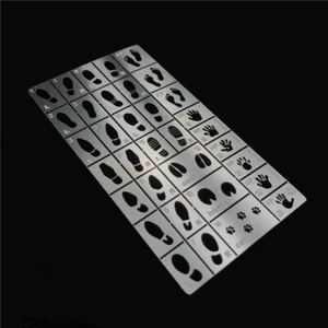 1/35 Scale General Use Handprint Footprint Model Stencil Scene Details Up Tools - Picture 1 of 4