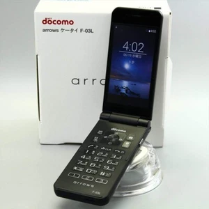 Fujitsu arrows F-03L Black DOCOMO SIM unlocked Flip Phone Android New Japan - Picture 1 of 1