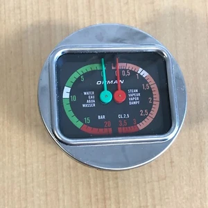 Unic ø 63mm Boiler / Pump Dual Pressure Gauge 0-3.5 / 0-20 Bar - Made In Italy - Picture 1 of 5