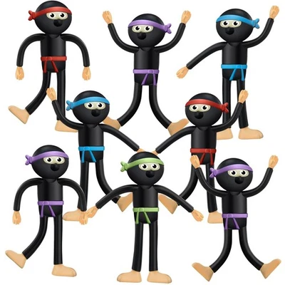 24 Pcs Bendable Ninja Toys for Boys and Girls, Bendable Ninja Figures Bendy P... Foto 1 de 4