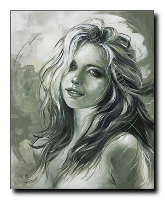 Original Painting - Morning Smile - Female Portrait by Monika Timar Timararts - Image 1 of 4
