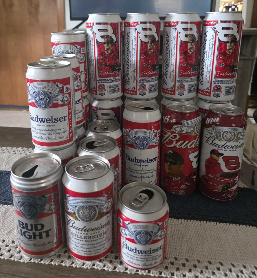 Банки Budweiser. Лот из 24 банок Nascar, Earnhardt JR - Изображение 1 из 3