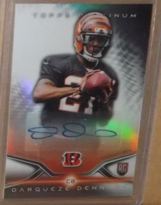 2014 Topps Platinum DARQUEZE DENNARD (Bengals) Refractor Rookie Card Auto #2 - Picture 1 of 2