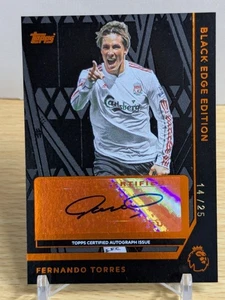 2025-26 Topps Premier League Fernando Torres Autograph Card /25 BlackEdge Orange - Bild 1 von 16