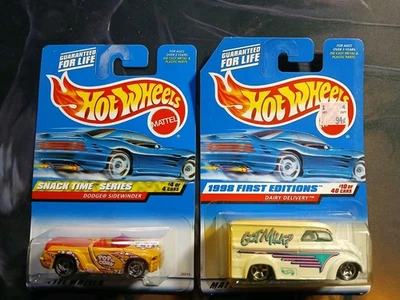 Hot Wheels Got Milk Dairy Delivery & Snake Time Series Dodge Sidewinder Lote de 2 Foto 1 de 4