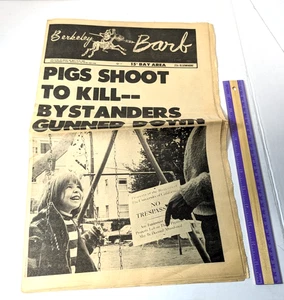 1969 BERKELEY BARB ISSUE Alice Cooper ad Hippie Vintage Newpaper Sanfrancisco - Picture 1 of 16