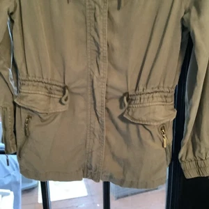 Max Jeans Army Green Utility Cargo Military Jacket, Size Women’s Medium - Picture 1 of 5