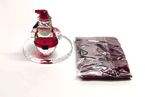 Partylite Vintage Retired Sparkle Lite Crystal Santa Tealight Candle Holder NEW - Picture 1 of 5