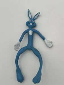 Vtg 1979 AMSCAN Bunny Rabbit Bendable Bendy Figure Toy 6” inch Made In Hong Kong - Picture 1 of 8