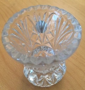 Crystal d'Adriana,24% Lead Crystal,Bud Vase Candle Holder, New Vintage 2.5X3” - Picture 1 of 8