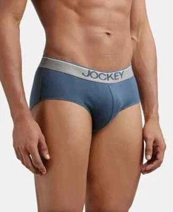 Jockey Super Combed Cotton Solid Brief with Ultrasoft Waistband - (Deep Slate) - Picture 1 of 7