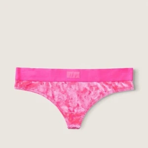 Victoria's Secret PINK Damen Samt Tanga Höschen Unterwäsche Atomic Pink Medium NEU - Bild 1 von 7