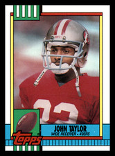 1990 Topps John Taylor  San Francisco 49ers #10 Centered Mint