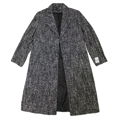 Abrigo Jones New York para mujer talla 12 mezcla de lana negro gris 3 botones Foto 1 de 4