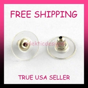 11.5mm 10pcs 304 Stainless Steel Clutch Bell Bullet Disc Earring Backs FREE SHIP - Picture 1 of 6