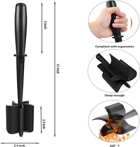 Meat Masher Tool for Hamburger Kitchen Tool for Meat Beef Masher Heat Resistant - Picture 1 of 10