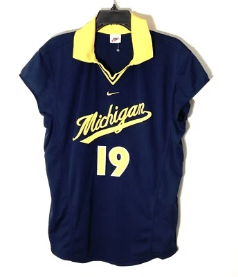 Nike University of Michigan Authentic Women’s Volleyball Shirt Game Issued Lg - Image 1 of 4